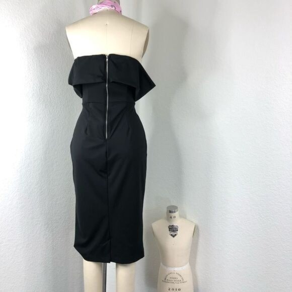 Off the shoulder V Plunge Bodycon Sheath Dress - Picture 5 of 7